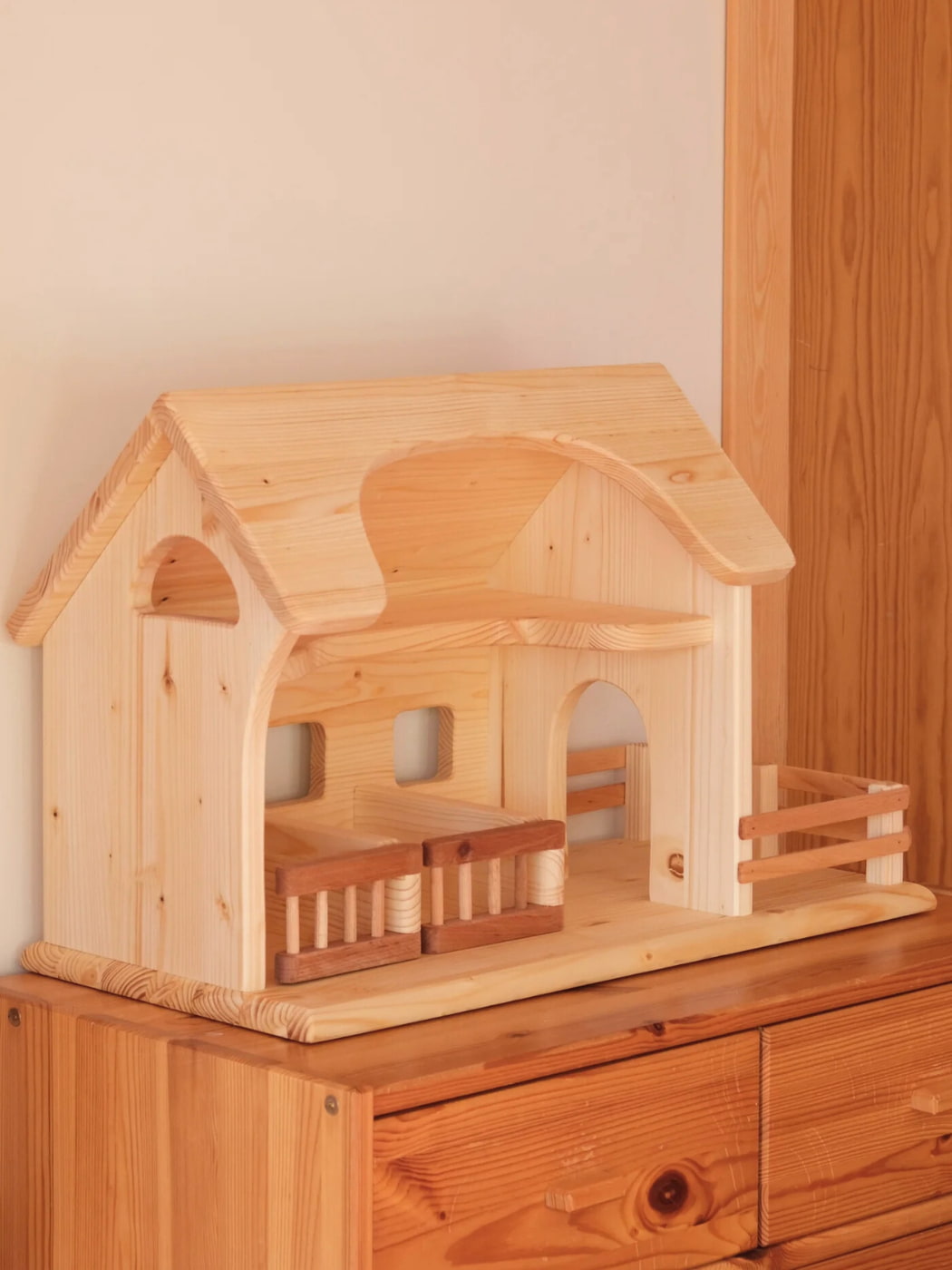 Wooden Farm Barn with Stable