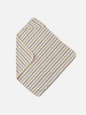 Organic Cotton Kids Hooded Towel - Caramel + Blue