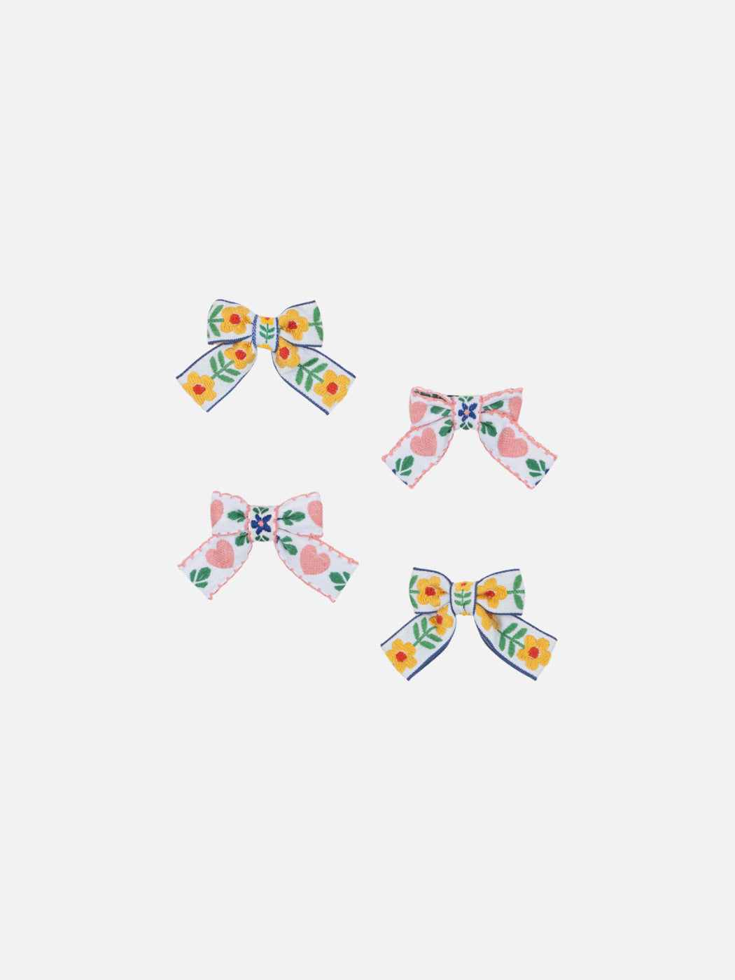 Bow Hair Clips 4 Pack