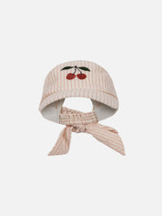 Ellie Bow Cap - Peony Stripe