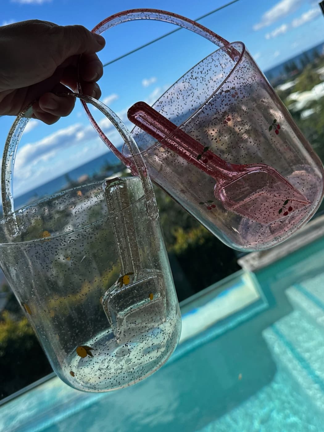 Glitter Bucket and Spade - Lemon