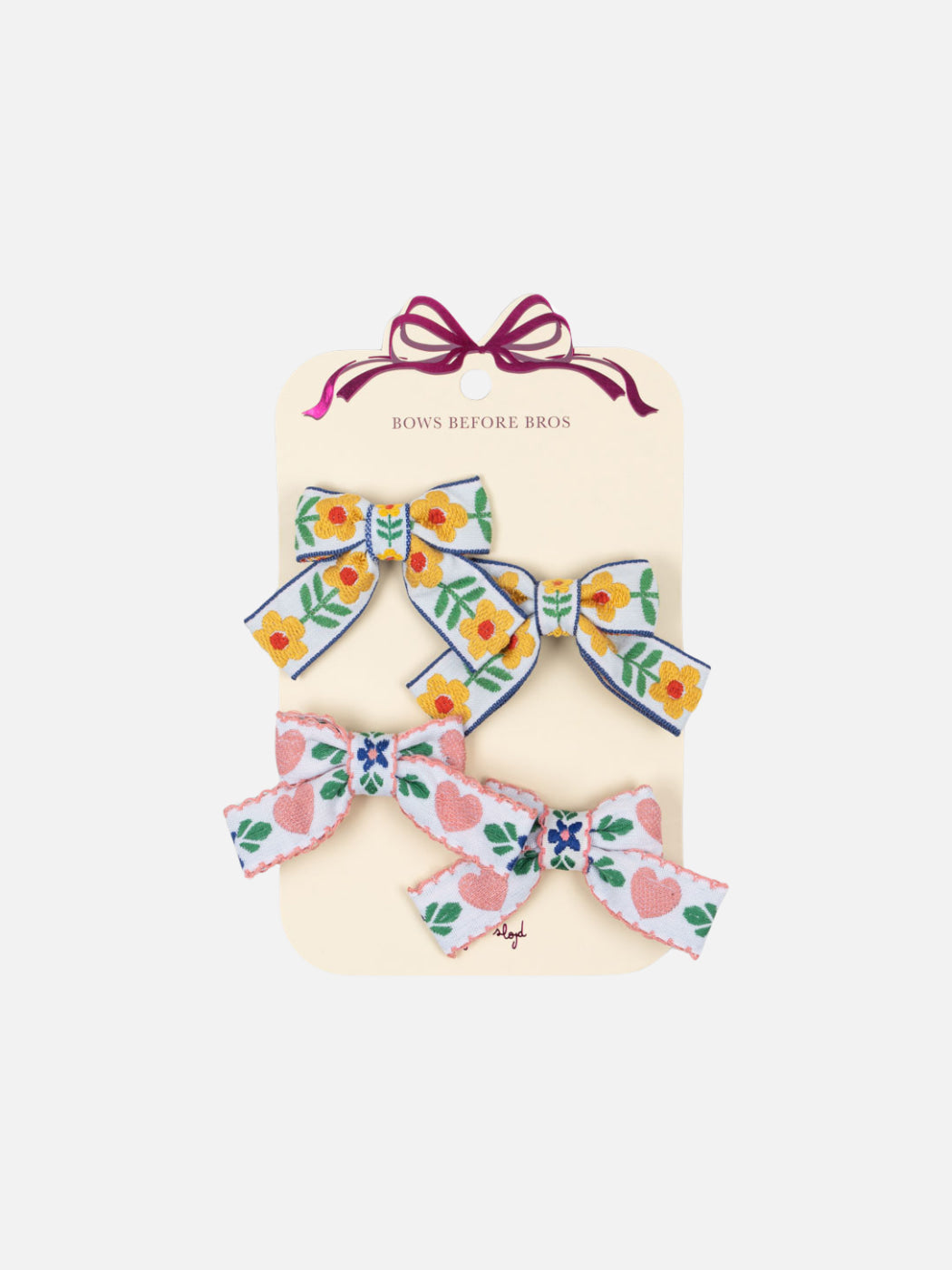 Bow Hair Clips 4 Pack