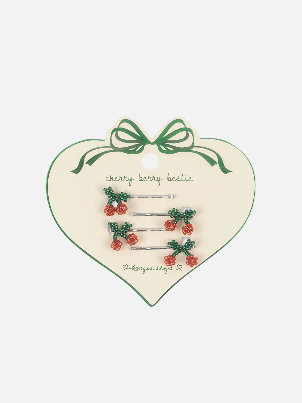 Mini Cherry Hair Pins 4 Pack