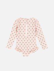 Merle Longsleeve Swimsuit - Cherry Pink