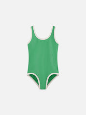 Rib Scoop One Piece - Parrot Green