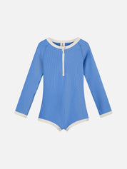 Rib Rashie Onesie - Sky Blue