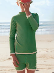 Rib Rashie - Parrot Green