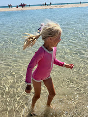 Rib Rashie Onesie - Shell Pink