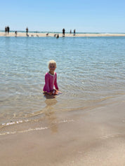 Rib Rashie Onesie - Shell Pink