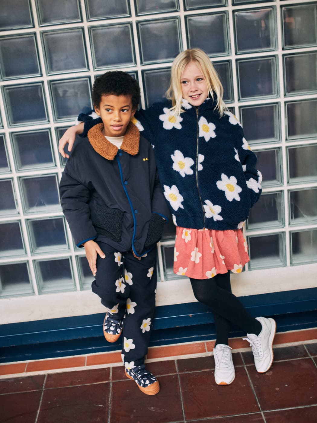 Big Flower All Over Baggy Pants