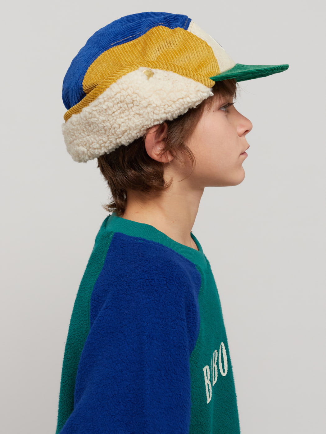 Corduroy Colourblock Cap