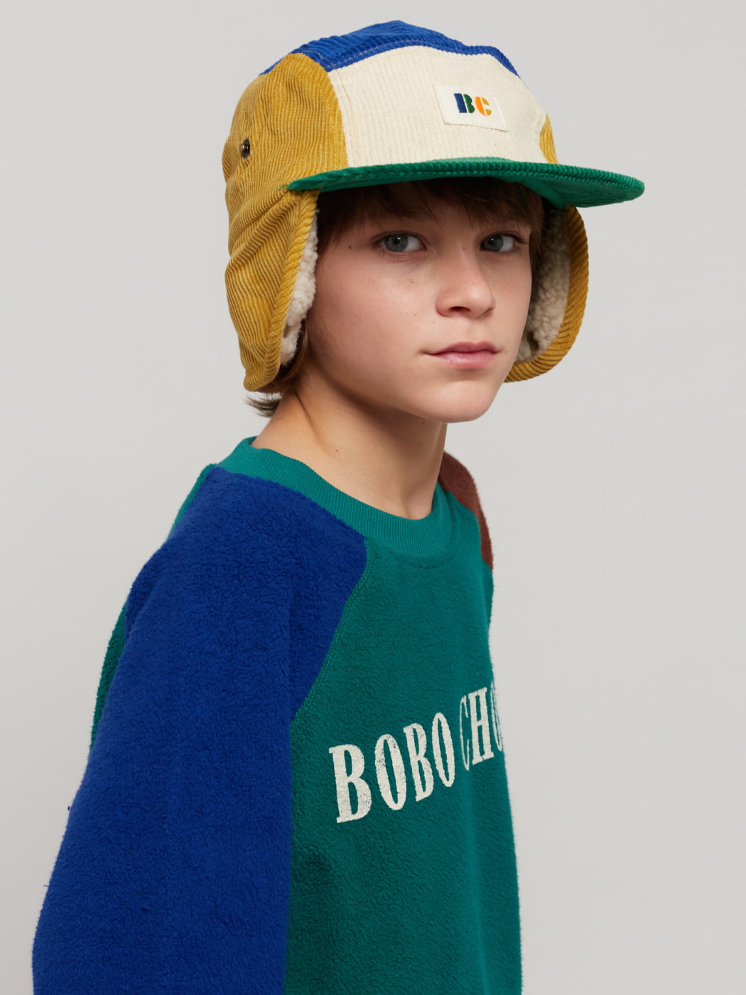 Corduroy Colourblock Cap
