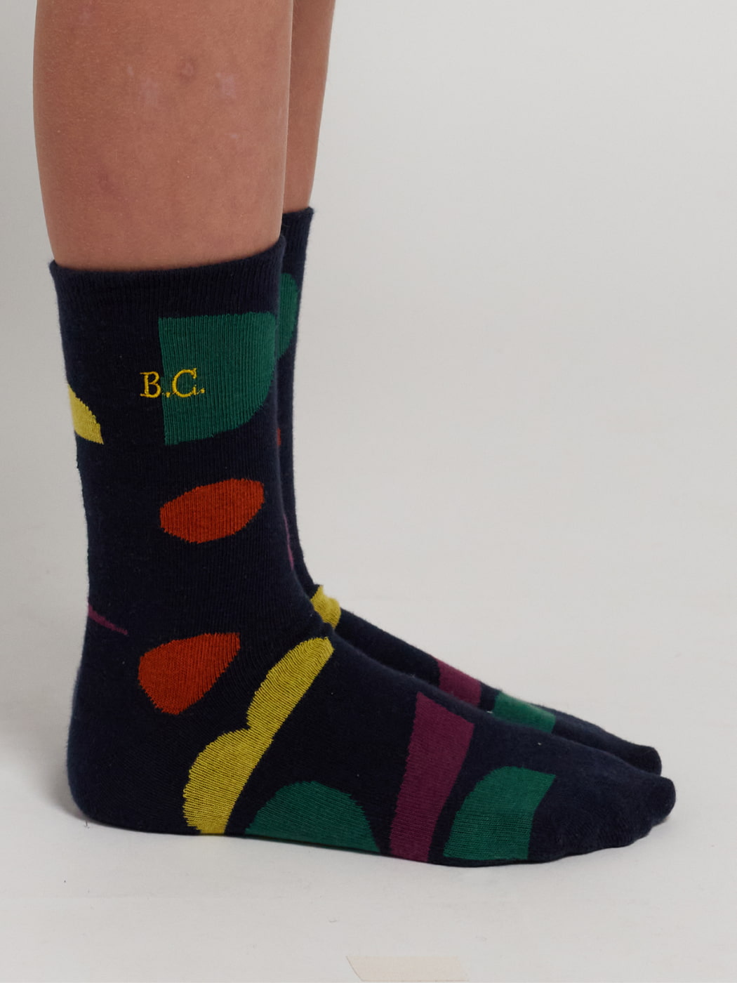 Multicolour Shapes Long Kids Socks