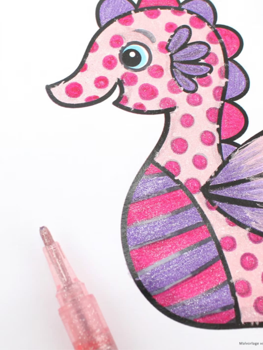 Sweet Glitter Markers 6 Pack