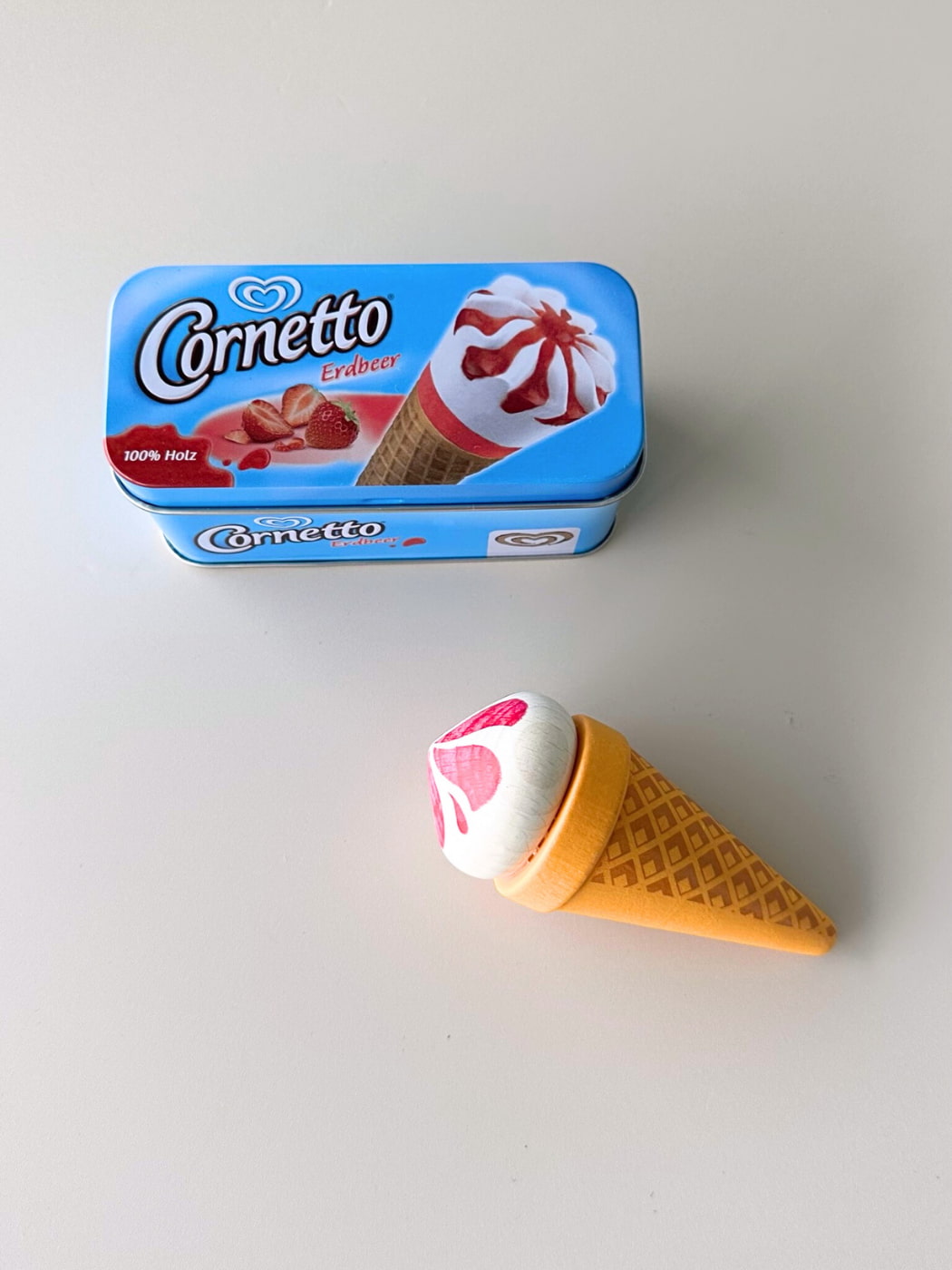 Wooden Cornetto Ice Cream in a Tin