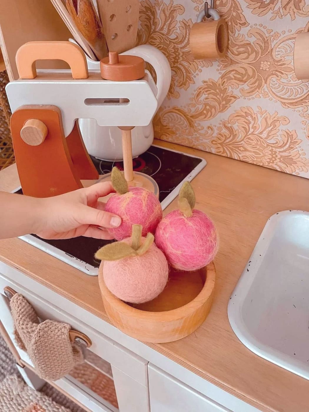 Felt Pink Lady Apple