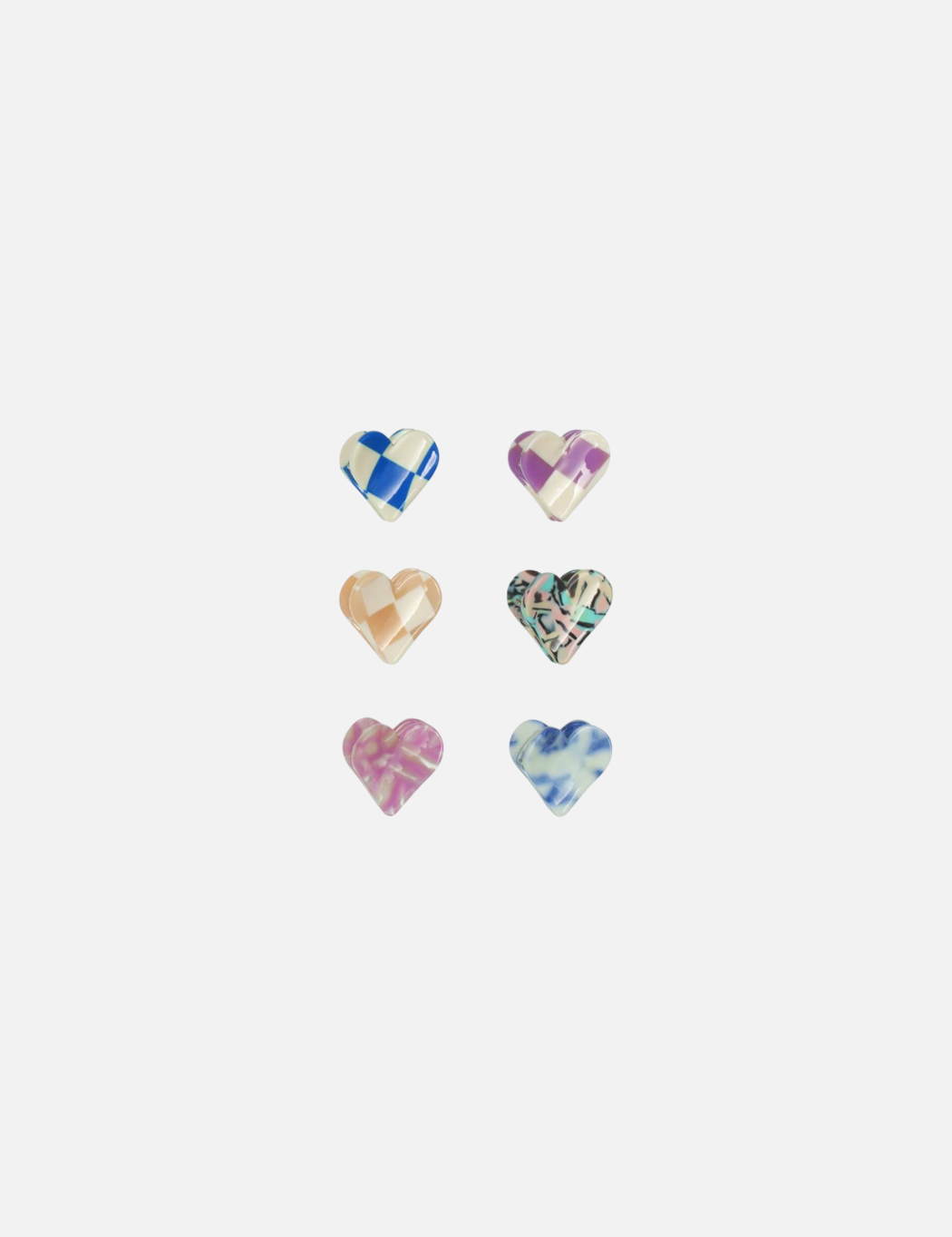 Mini Heart Hair Clips for Kids