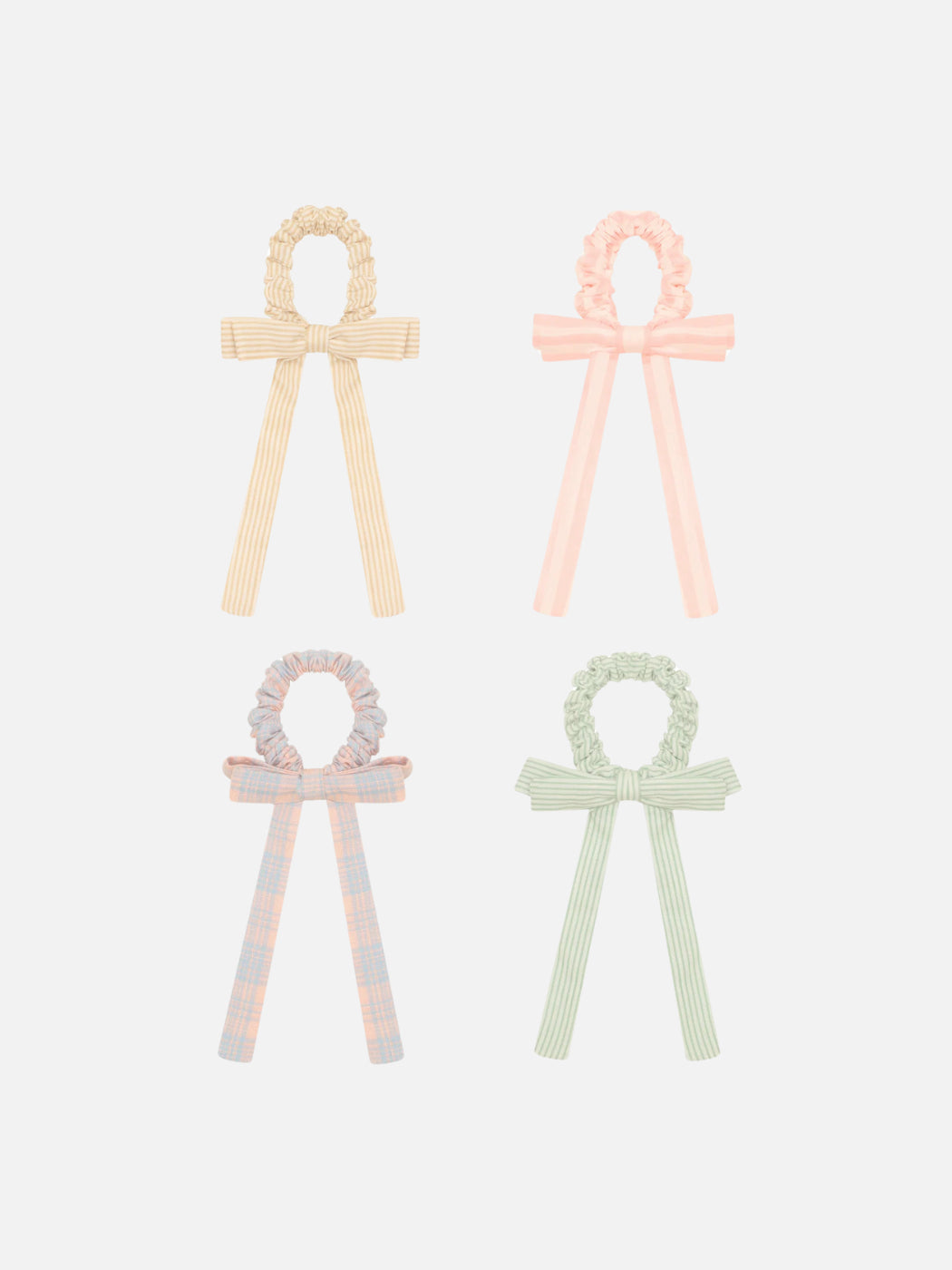 Summer Stripes Bow Scrunchies