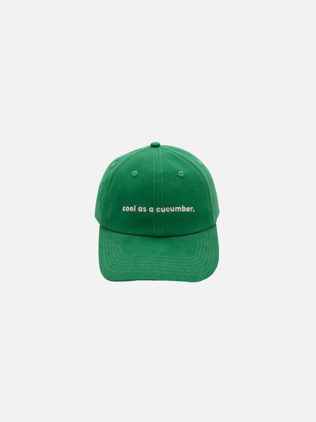 Cap with cool as a cucumber embroidered on the front