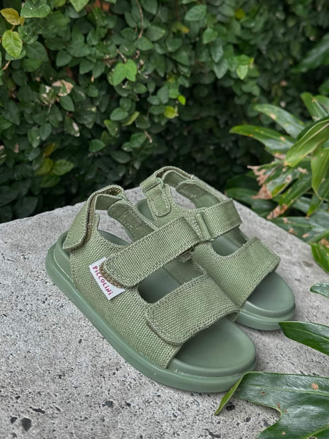 Organic Canvas Sandals - Khaki