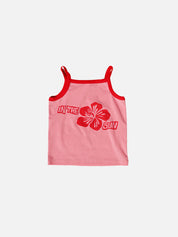 Hibiscus Singlet - Pink + Red