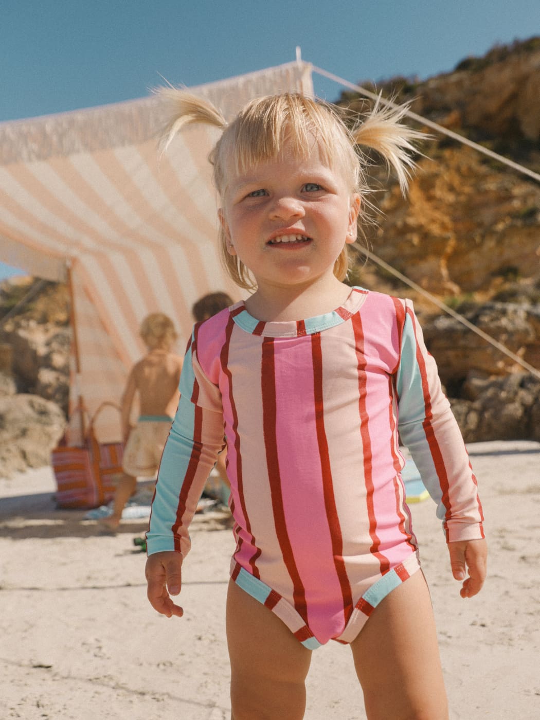 Long Sleeve One Piece - Multi Stripe