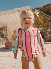 Long Sleeve One Piece - Multi Stripe