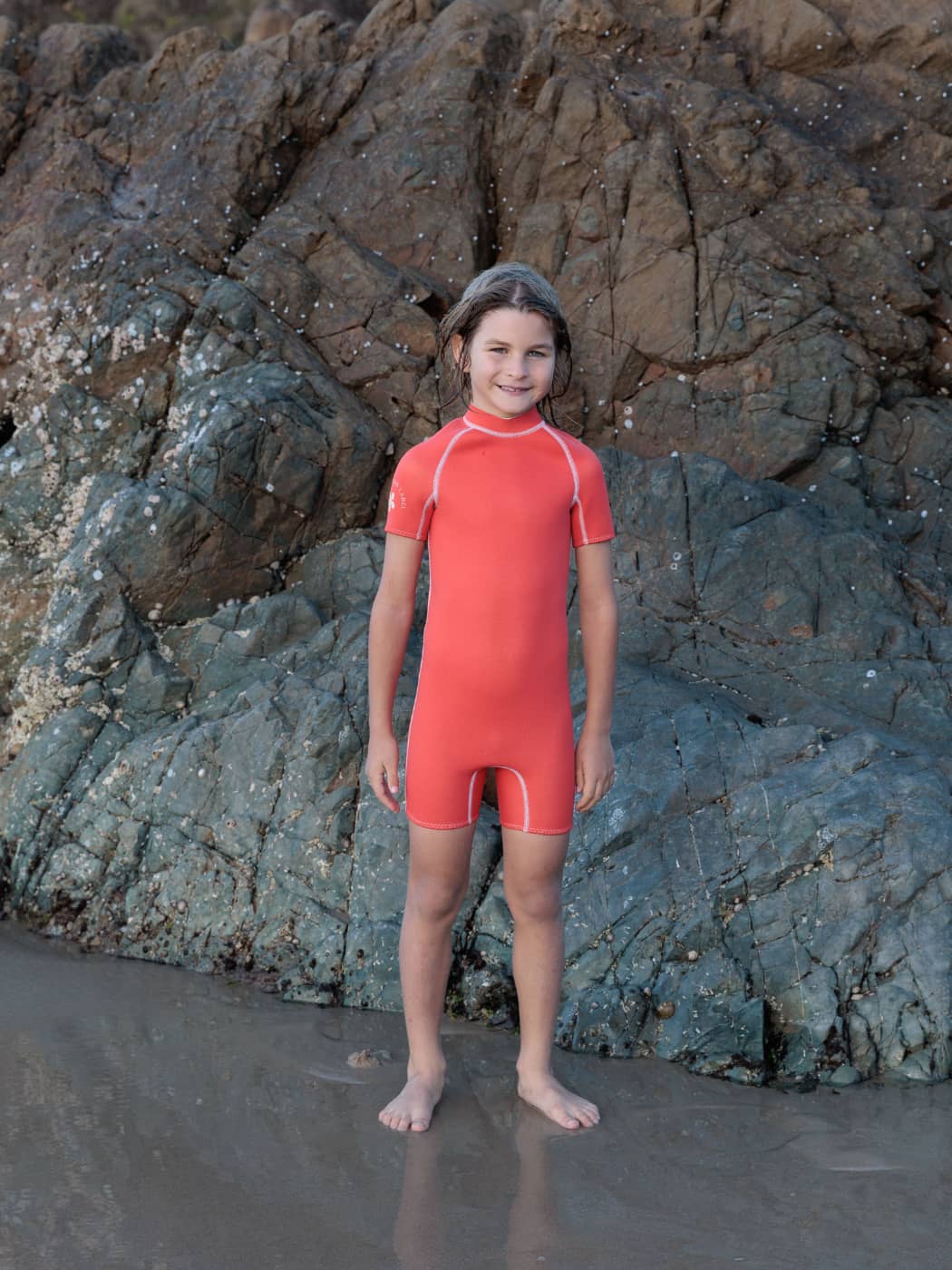 Kurzarm-Springsuit-Neoprenanzug - Tomate