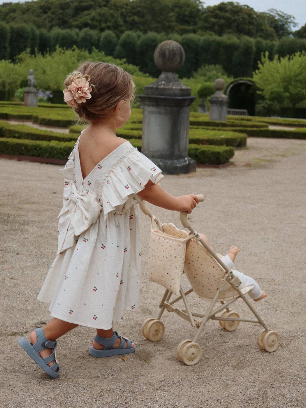 Evia Bow Dress - Cherry Heart