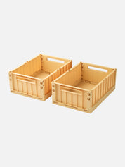 Weston Medium Storage Box 2 Pack - Lemon Yellow