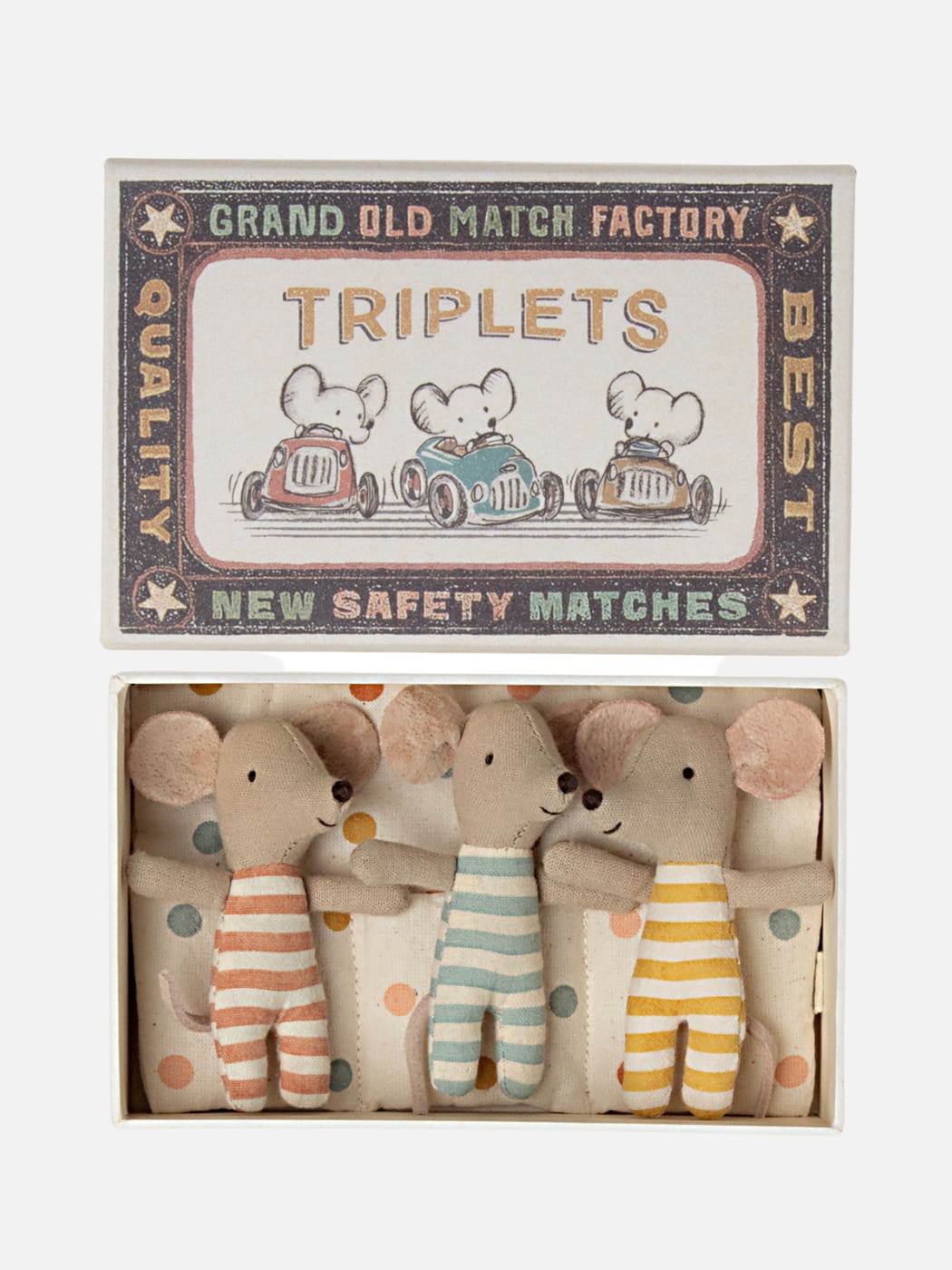 Triplet Baby Mice in Matchbox