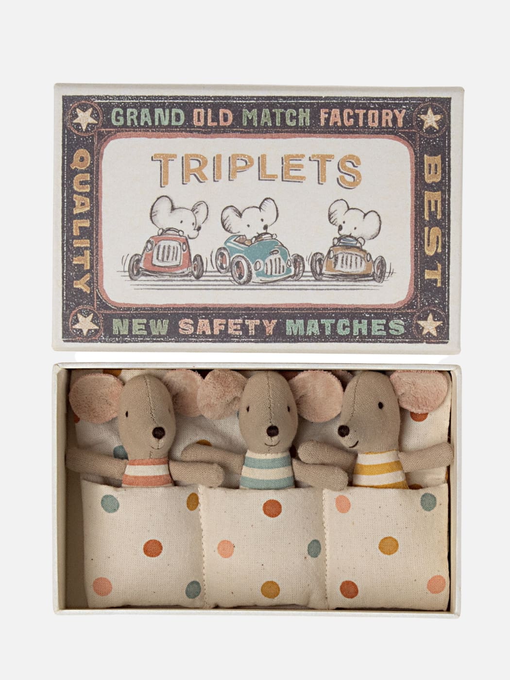 Triplet Baby Mice in Matchbox