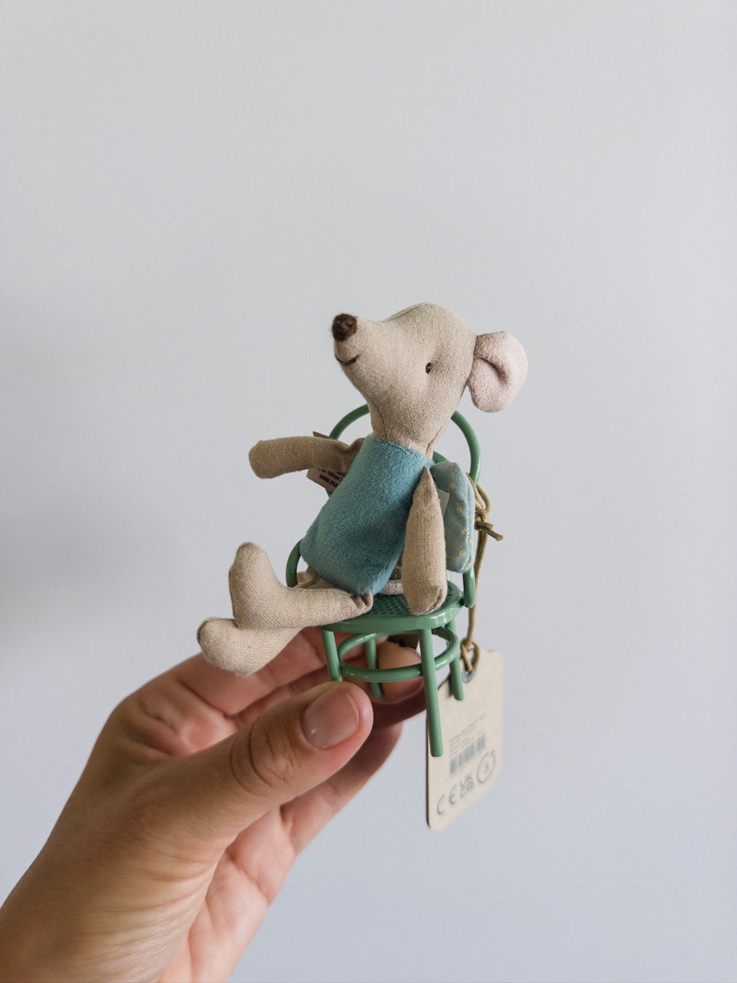 Little Fairy Mouse - Minty Blue with Spotty Wings