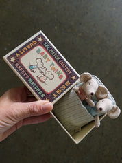 Twin Baby Mice + Matchbox Bed