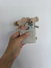 Twin Baby Mice + Matchbox Bed