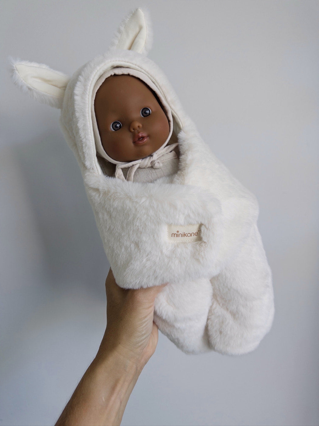 Doll Stroller Footmuff - Ecru Faux Fur