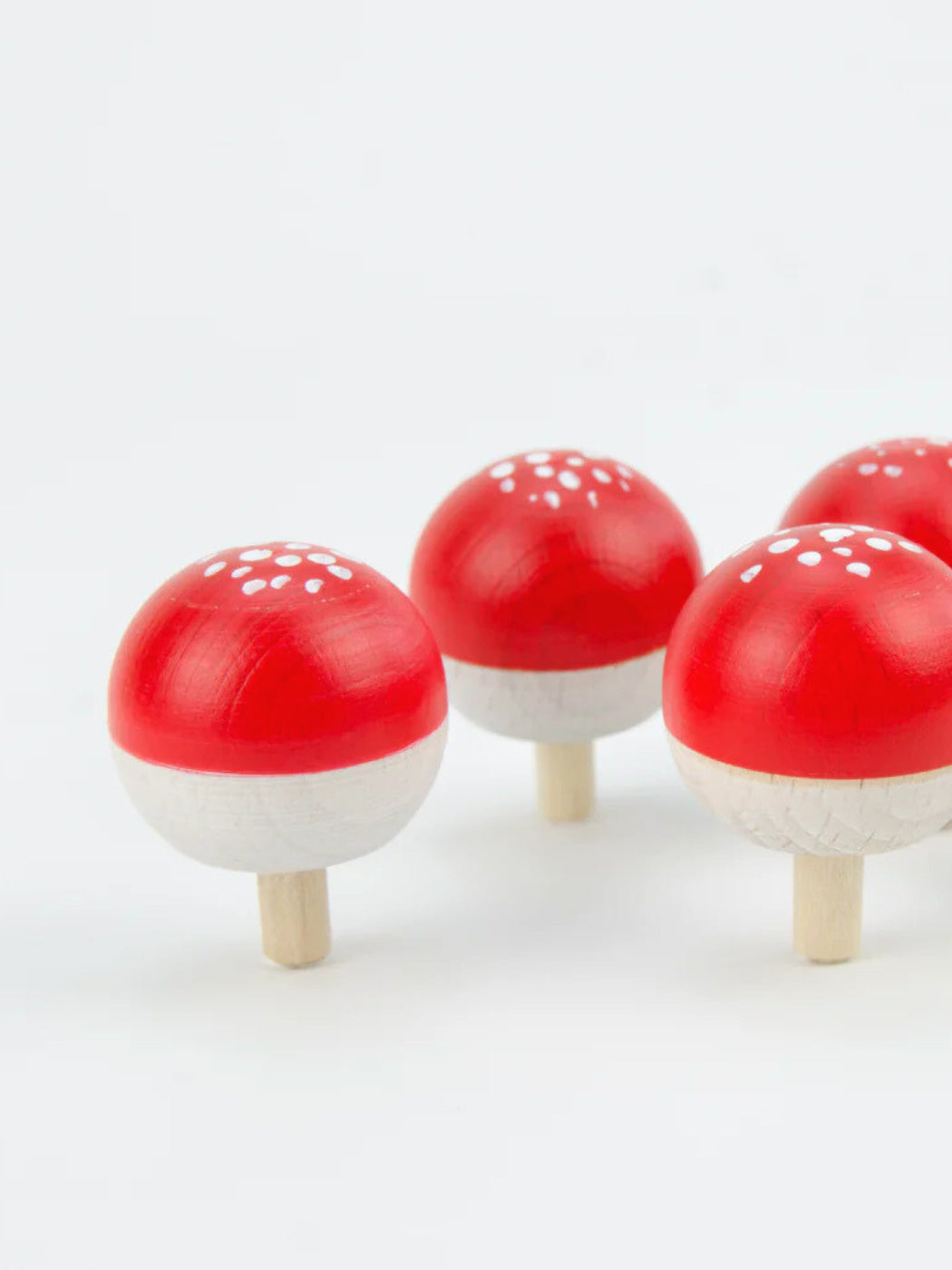 Wooden Mushroom Spinning Top