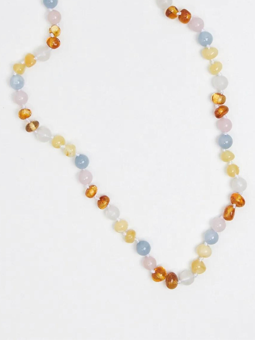 Amber + Gemstone Necklace - Lily