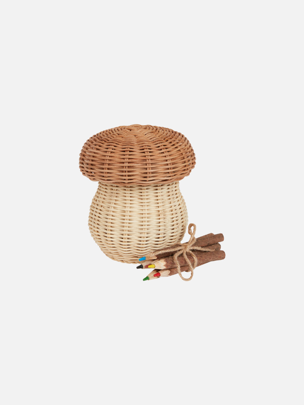 Porcini Basket with Twig Pencils