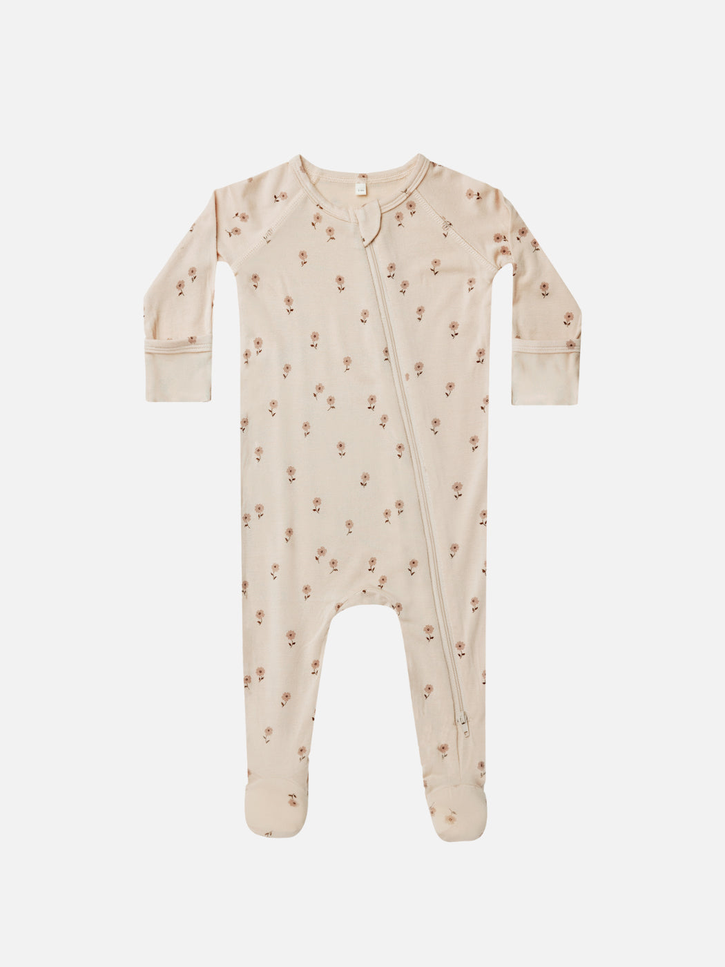 Bamboo Zip Footie - Antique