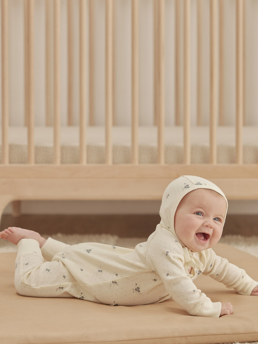 Baby Bonnet - Ditsy Ocean