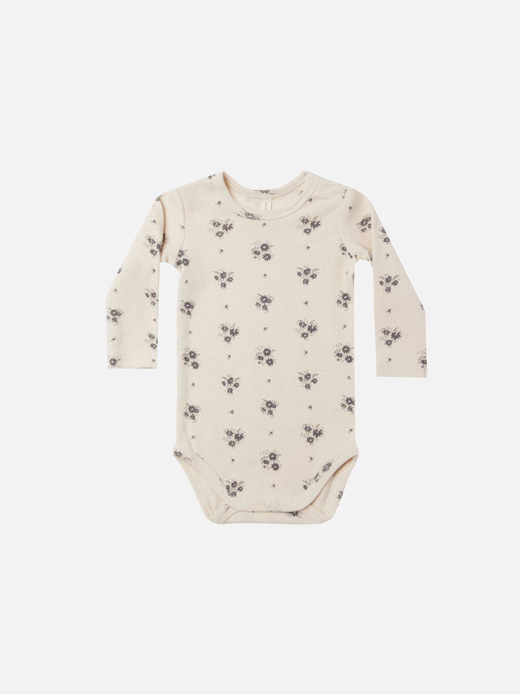 Ribbed Long Sleeve Bodysuit - Navy Ditsy