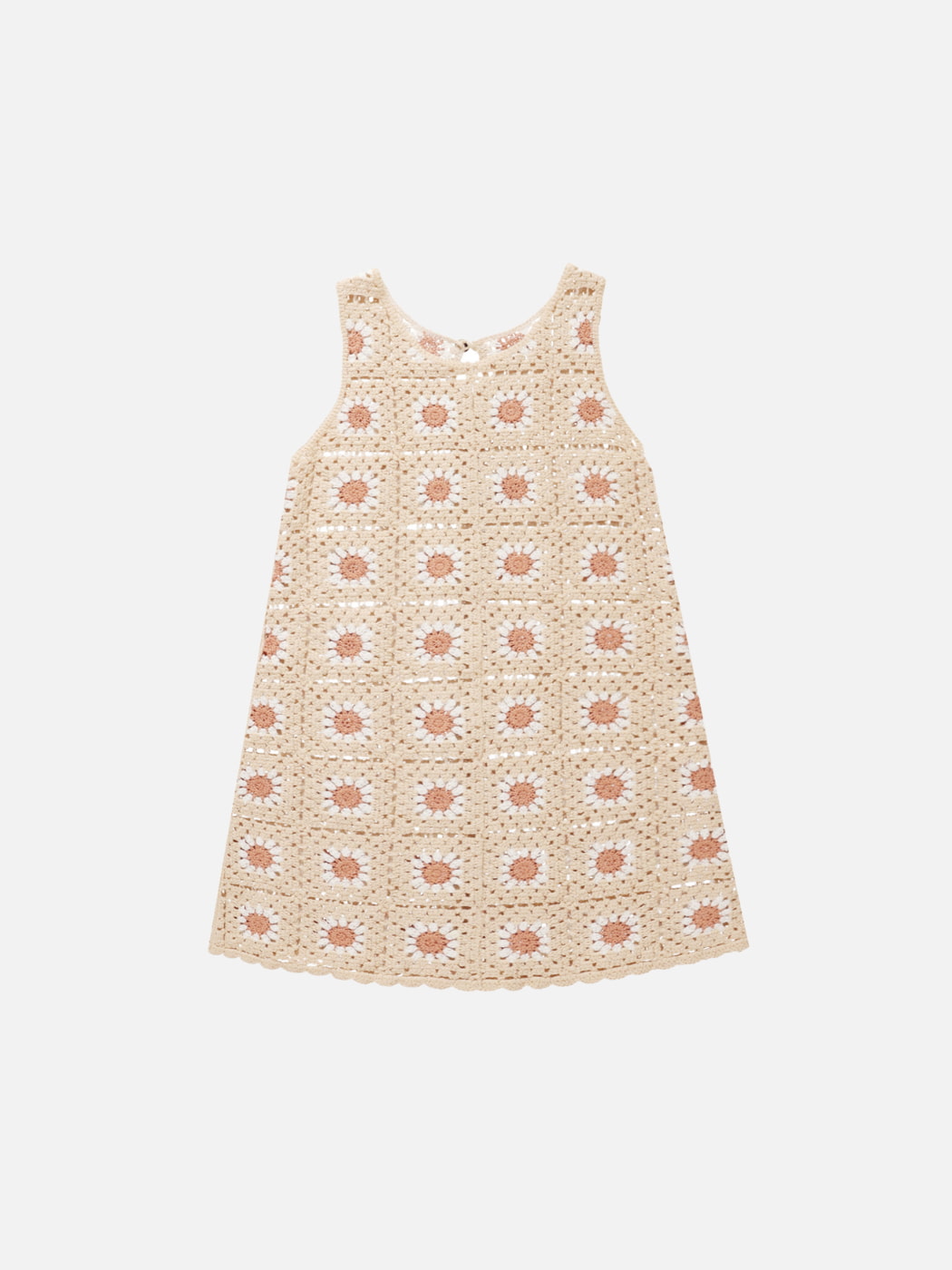Crochet Tank Mini Dress - Floral