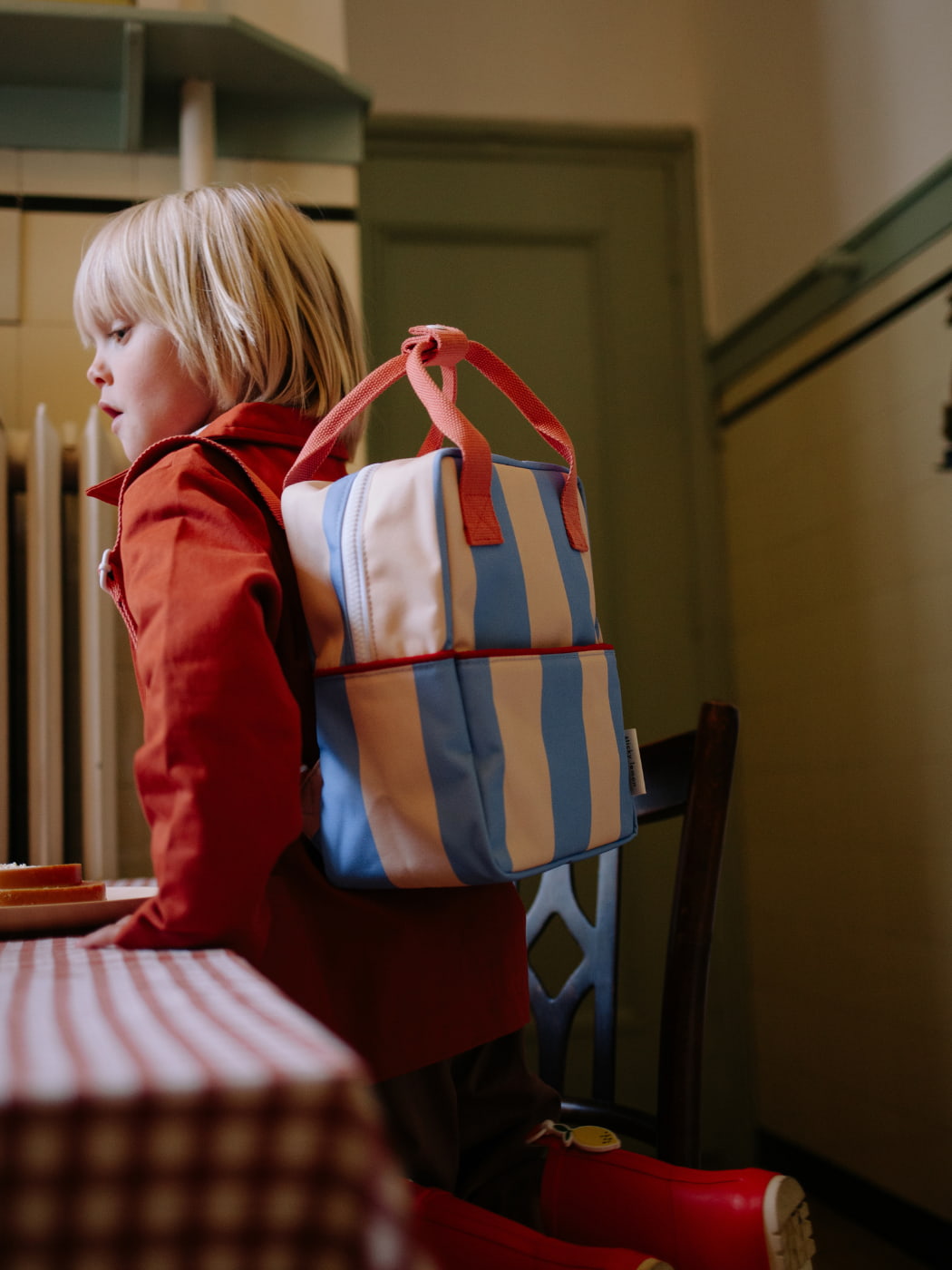Small Envelope Backpack - Cloud Blue Stripes