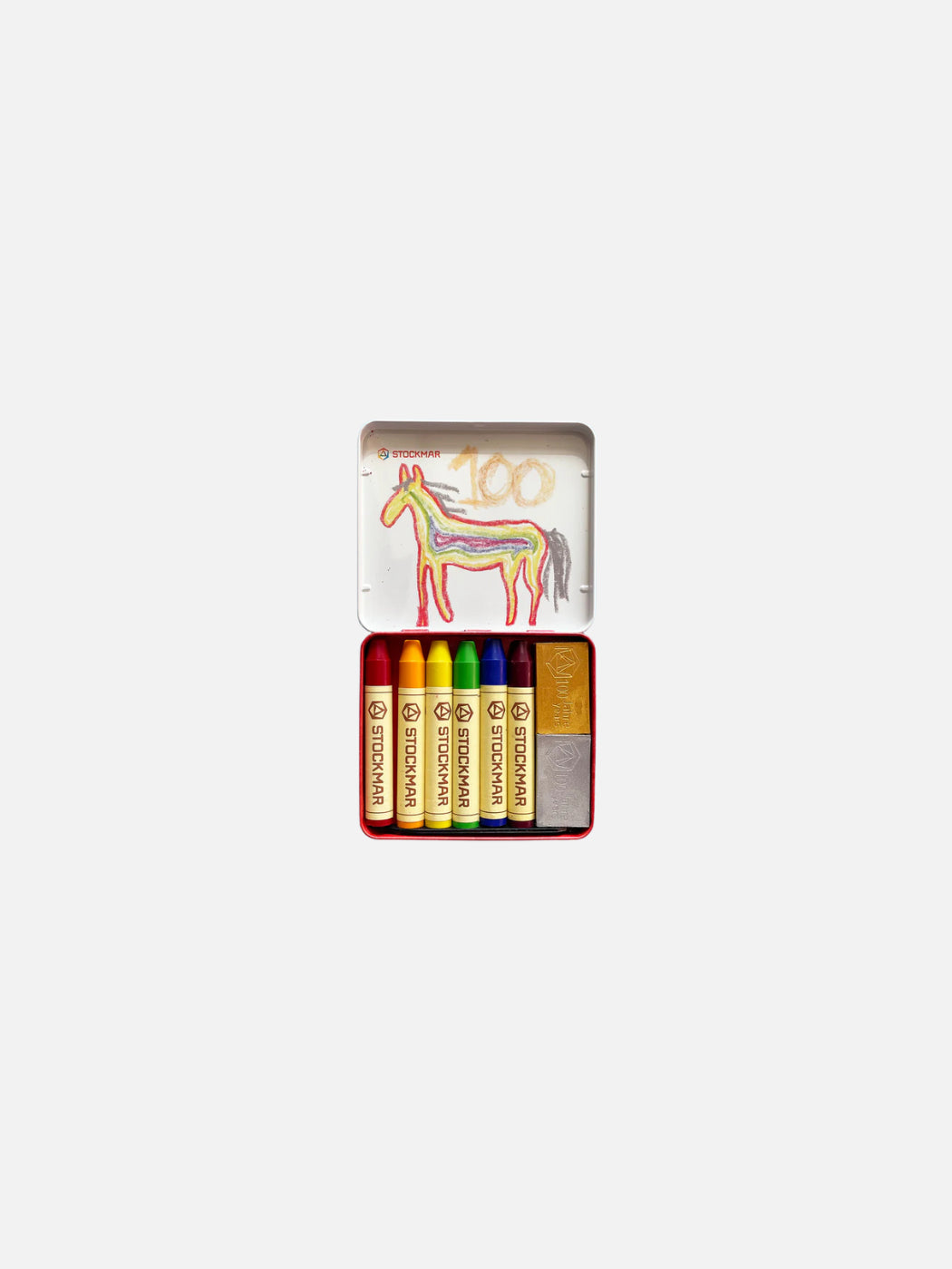 Tin of 8 Wax Crayons - Special Rainbow Edition