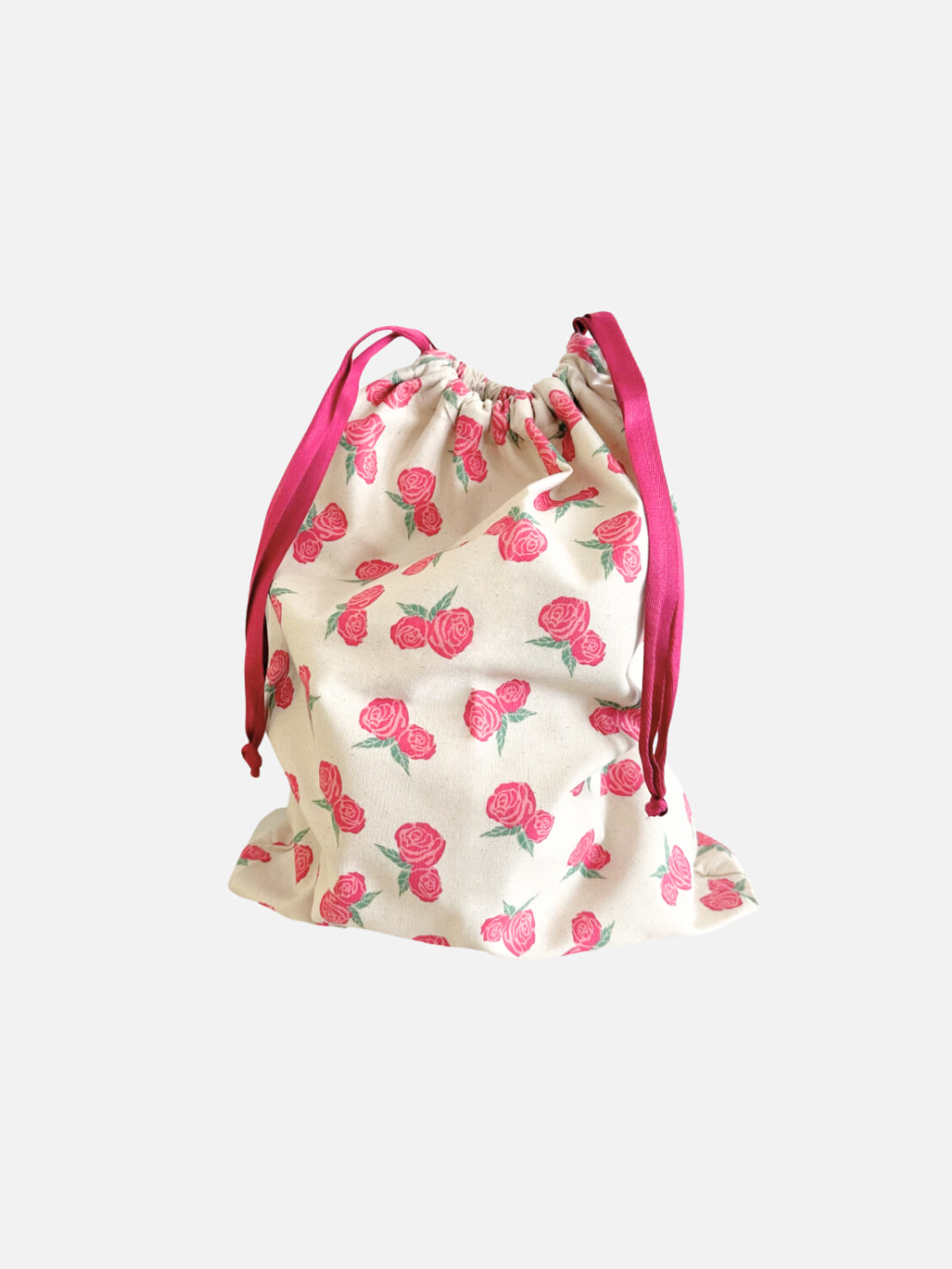 Große Kordelzugtasche - Vintage-Rosen überall