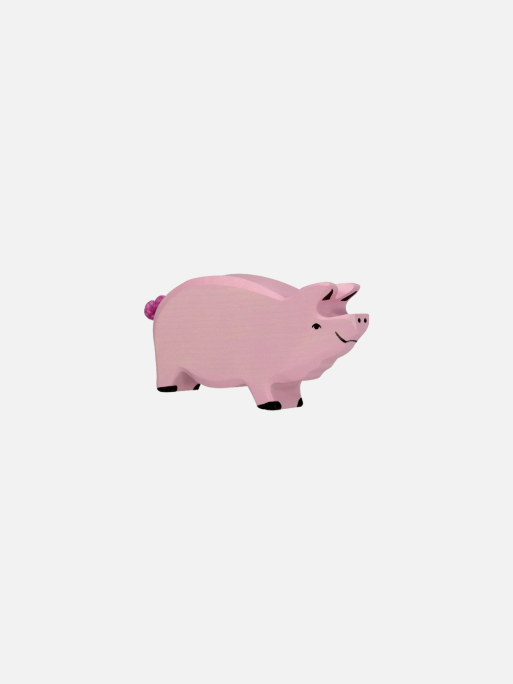 Wooden Pig - Pink