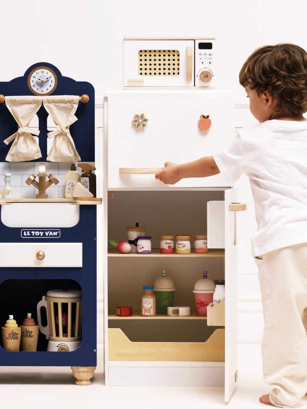 Wooden Play Fridge and Freezer