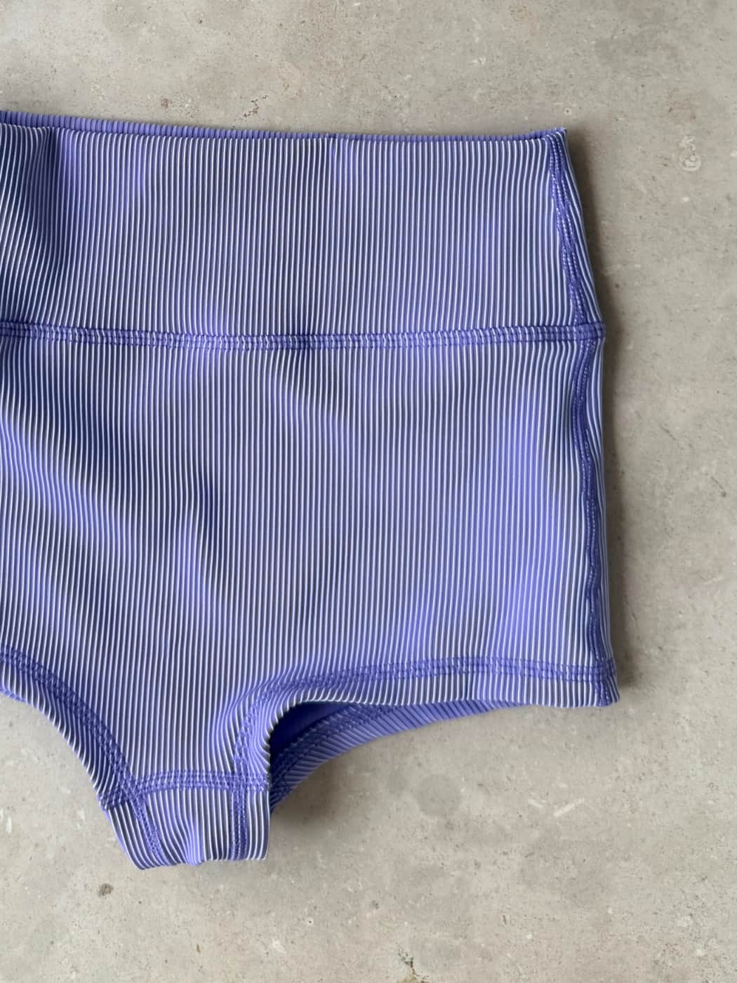 Rib Boy Short - Grape Mini Stripe