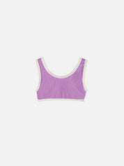 Rib Scoop Bikini Top - Lilac
